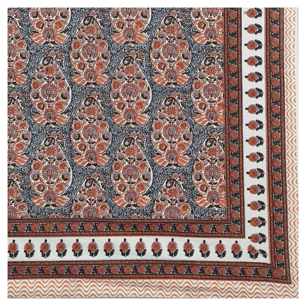 Rudra Bazaar Multicolour 210 TC Cotton Double King Bedsheet With 2 Pillow Covers