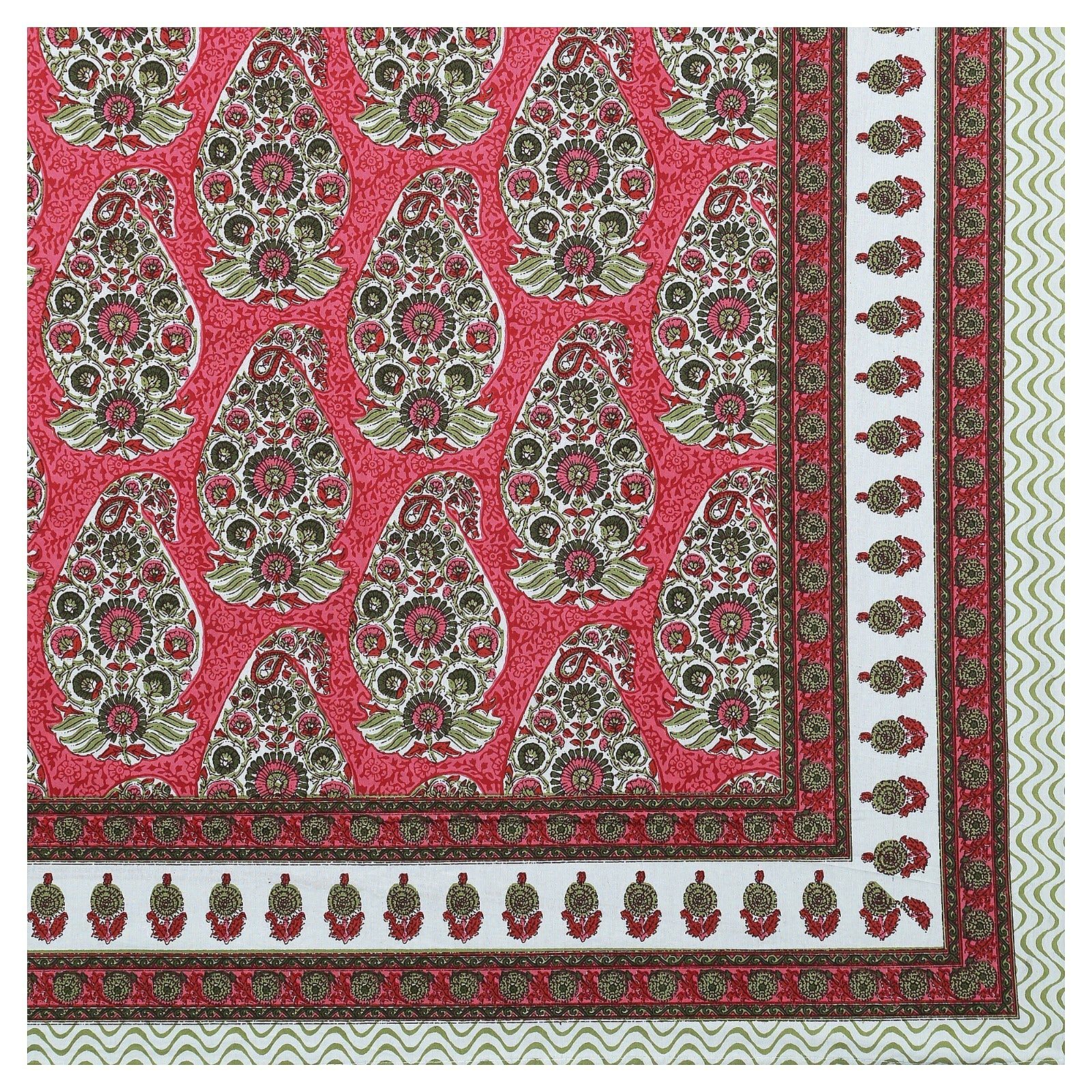 Rudra Bazaar Multicolour 210 TC Cotton Double King Bedsheet With 2 Pillow Covers