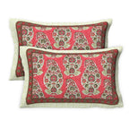 Rudra Bazaar Multicolour 210 TC Cotton Double King Bedsheet With 2 Pillow Covers