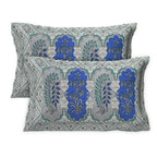 Rudra Bazaar Multicolour 210 TC Cotton Double King Bedsheet With 2 Pillow Covers