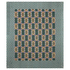 Rudra Bazaar Multicolour 210 TC Cotton Double King Bedsheet With 2 Pillow Covers