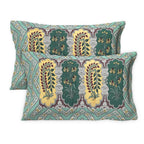 Rudra Bazaar Multicolour 210 TC Cotton Double King Bedsheet With 2 Pillow Covers