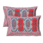 Rudra Bazaar Multicolour 210 TC Cotton Double King Bedsheet With 2 Pillow Covers