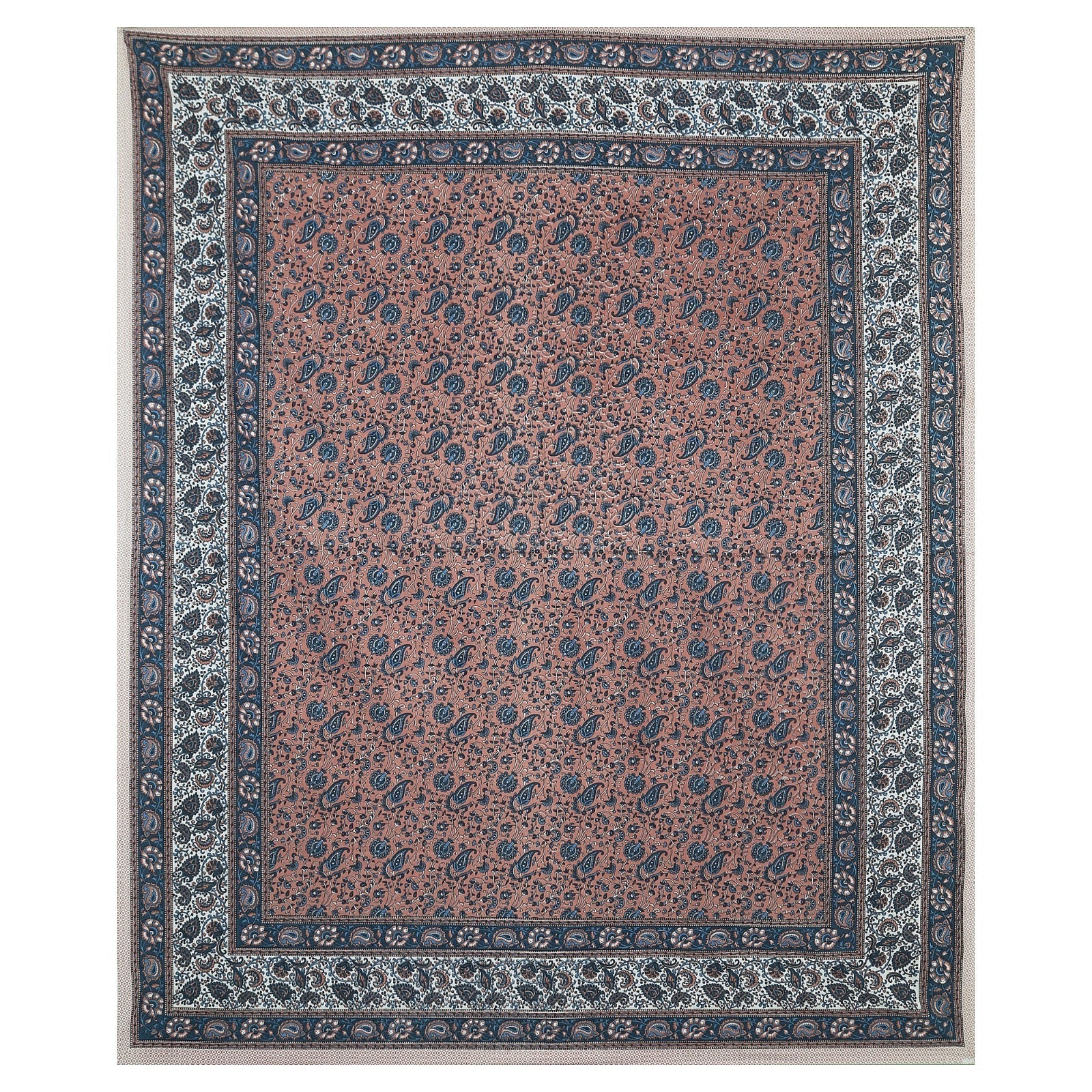 Rudra Bazaar Multicolour 210 TC Cotton Double King Bedsheet With 2 Pillow Covers