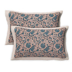 Rudra Bazaar Multicolour 210 TC Cotton Double King Bedsheet With 2 Pillow Covers