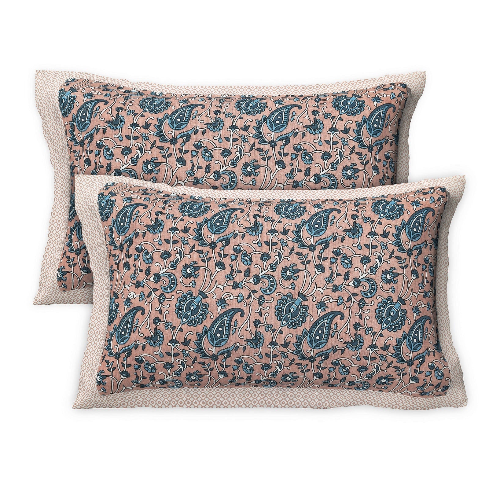 Rudra Bazaar Multicolour 210 TC Cotton Double King Bedsheet With 2 Pillow Covers