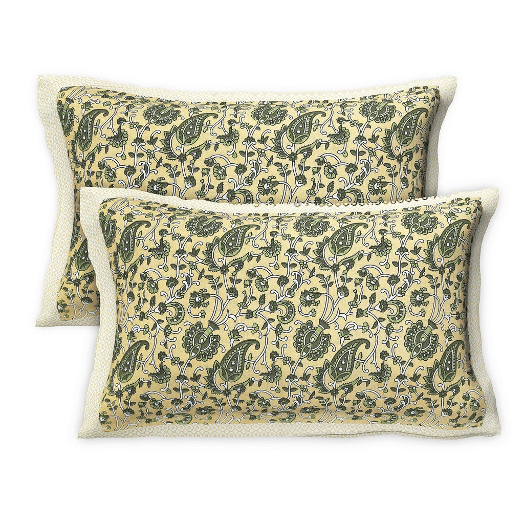 Rudra Bazaar Multicolour 210 TC Cotton Double King Bedsheet With 2 Pillow Covers