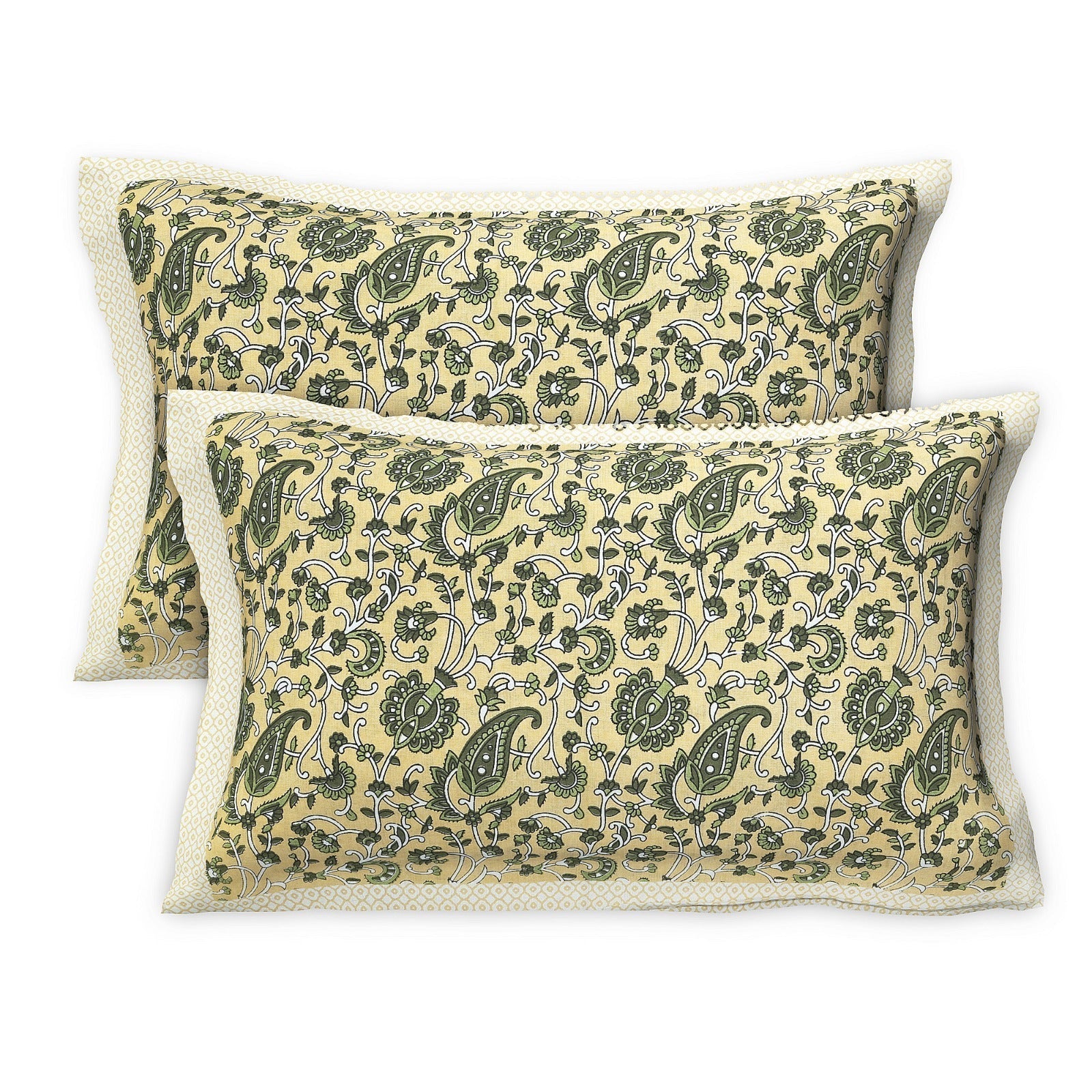 Rudra Bazaar Multicolour 210 TC Cotton Double King Bedsheet With 2 Pillow Covers