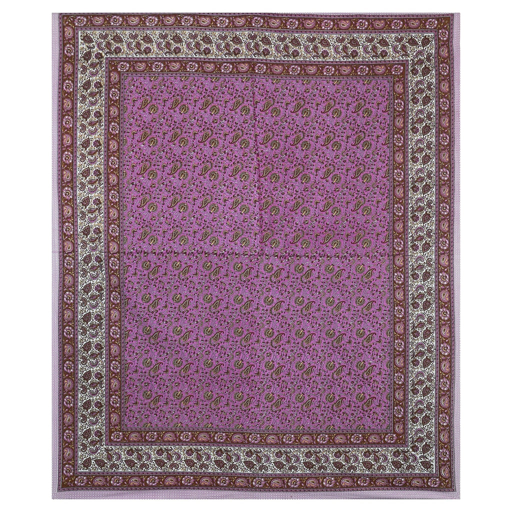 Rudra Bazaar Multicolour 210 TC Cotton Double King Bedsheet With 2 Pillow Covers