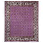 Rudra Bazaar Multicolour 210 TC Cotton Double King Bedsheet With 2 Pillow Covers