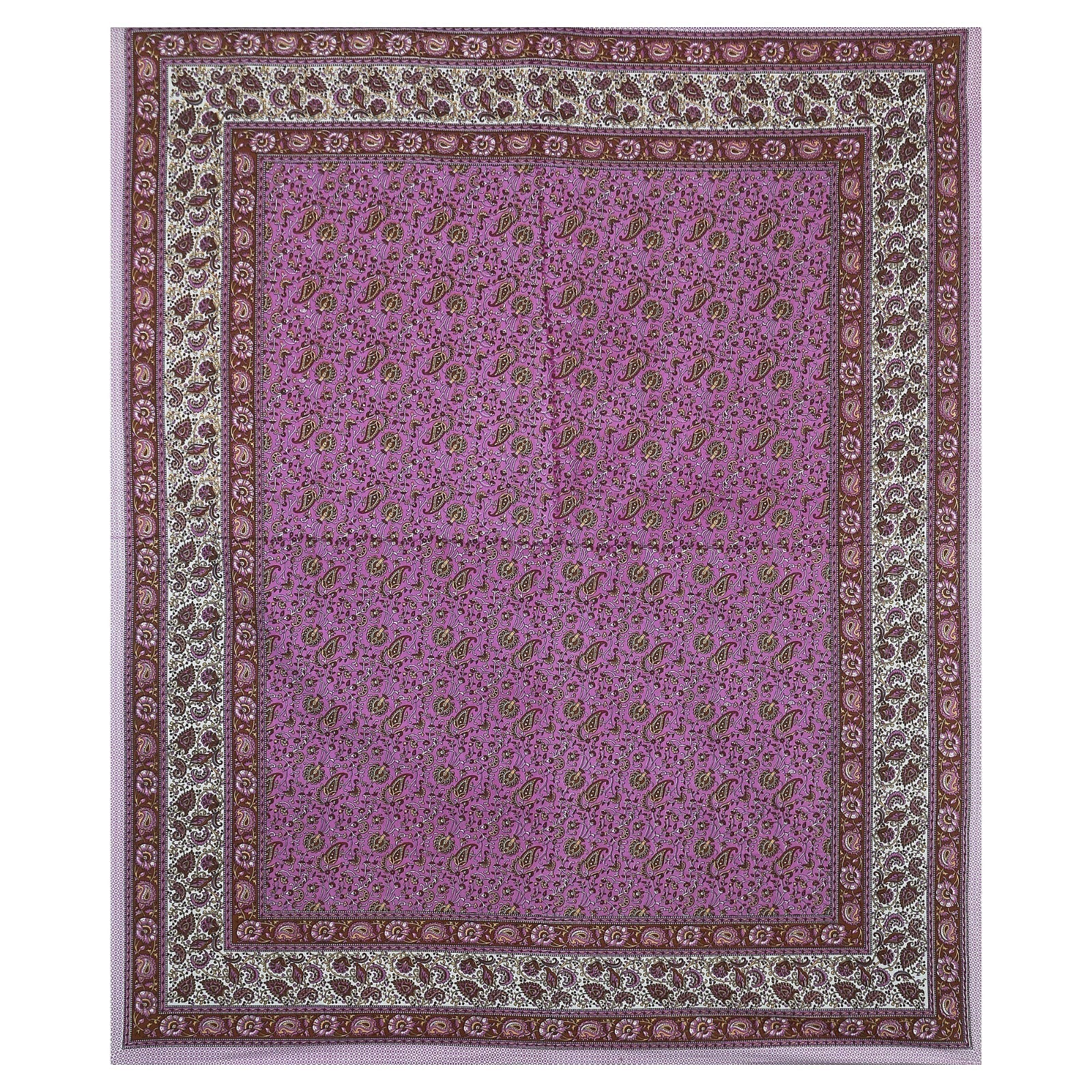 Rudra Bazaar Multicolour 210 TC Cotton Double King Bedsheet With 2 Pillow Covers