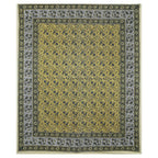 Rudra Bazaar Multicolour 210 TC Cotton Double King Bedsheet With 2 Pillow Covers