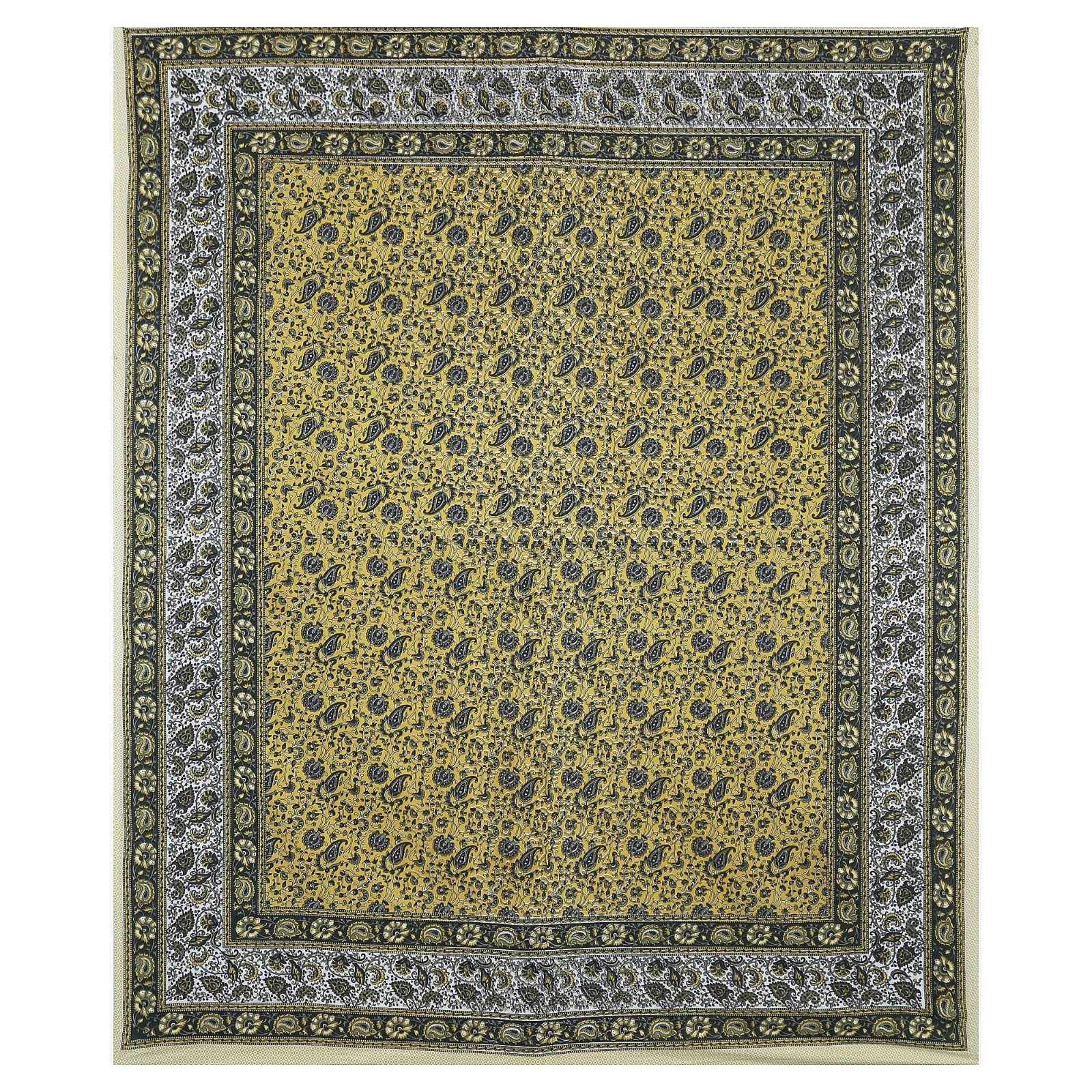 Rudra Bazaar Multicolour 210 TC Cotton Double King Bedsheet With 2 Pillow Covers