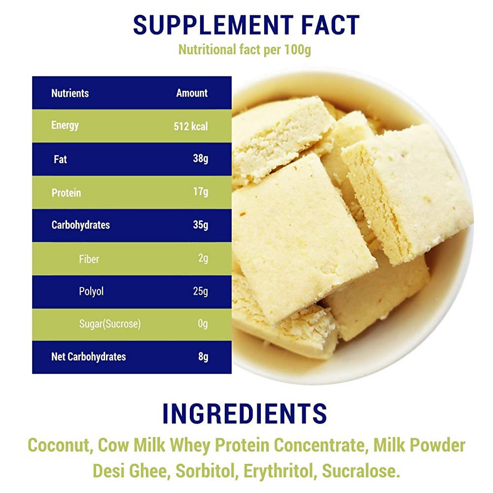 Diabexy Desi Ghee Sugar Free Coconut Barfi for Diabetics