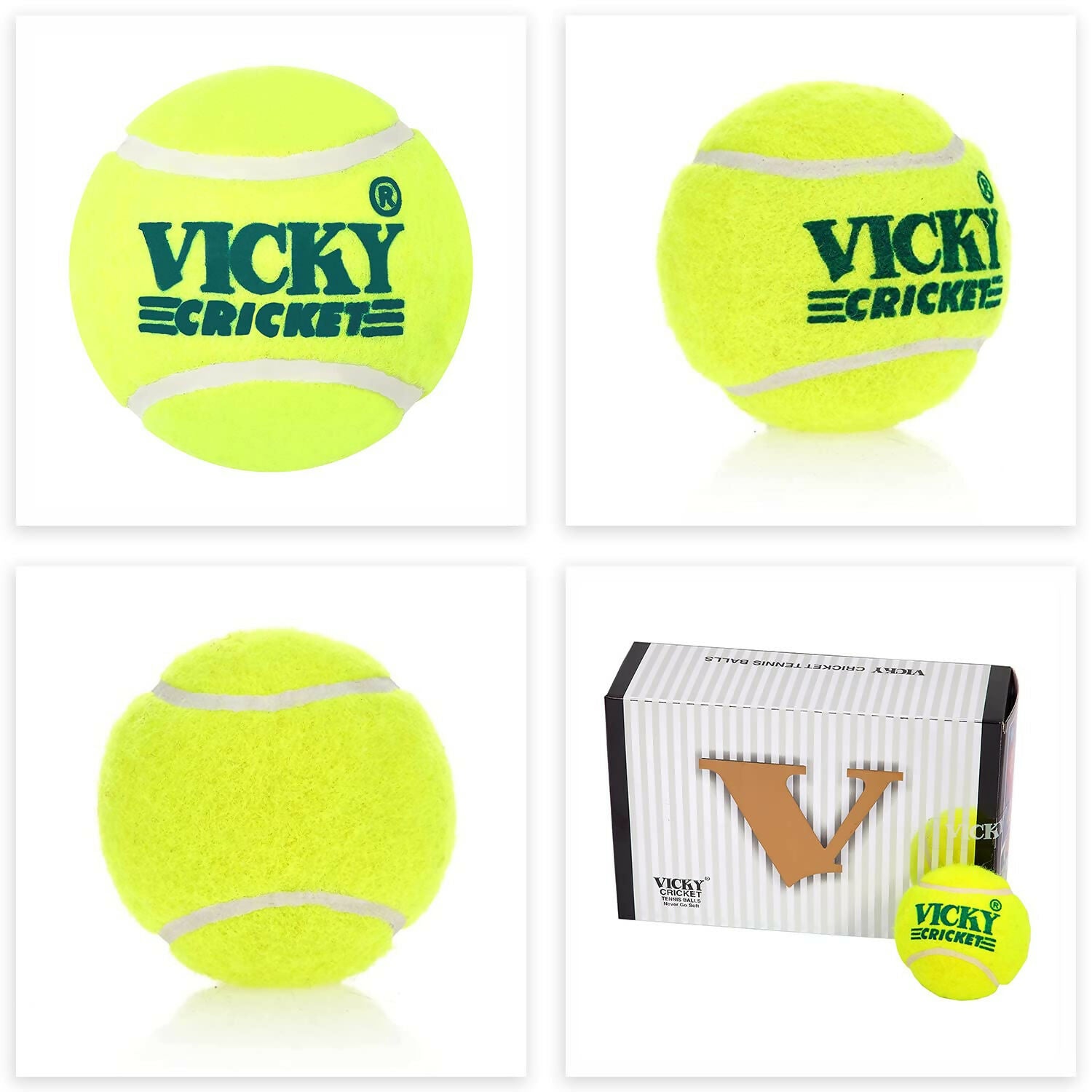 Vicky Yellow Tennis/Cricket Ball Light Multipurposeful Design & Durable Rubber Built