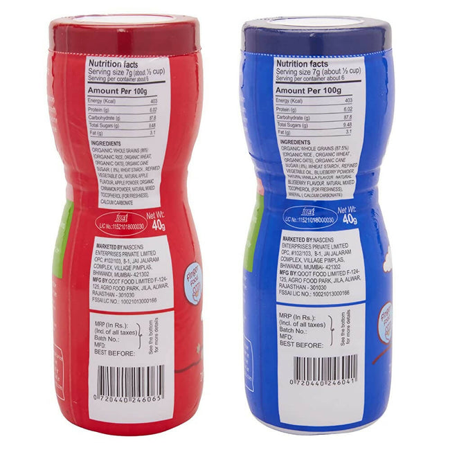 Happa Organic Multigrain Vanilla Blueberry & Apple Cinnamon Melts Super Puffs Combo (8 Months+) Main Image