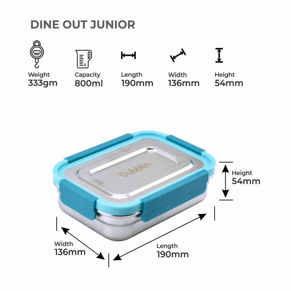 Dubblin Dineout Junior Stainless Steel Lunch Box