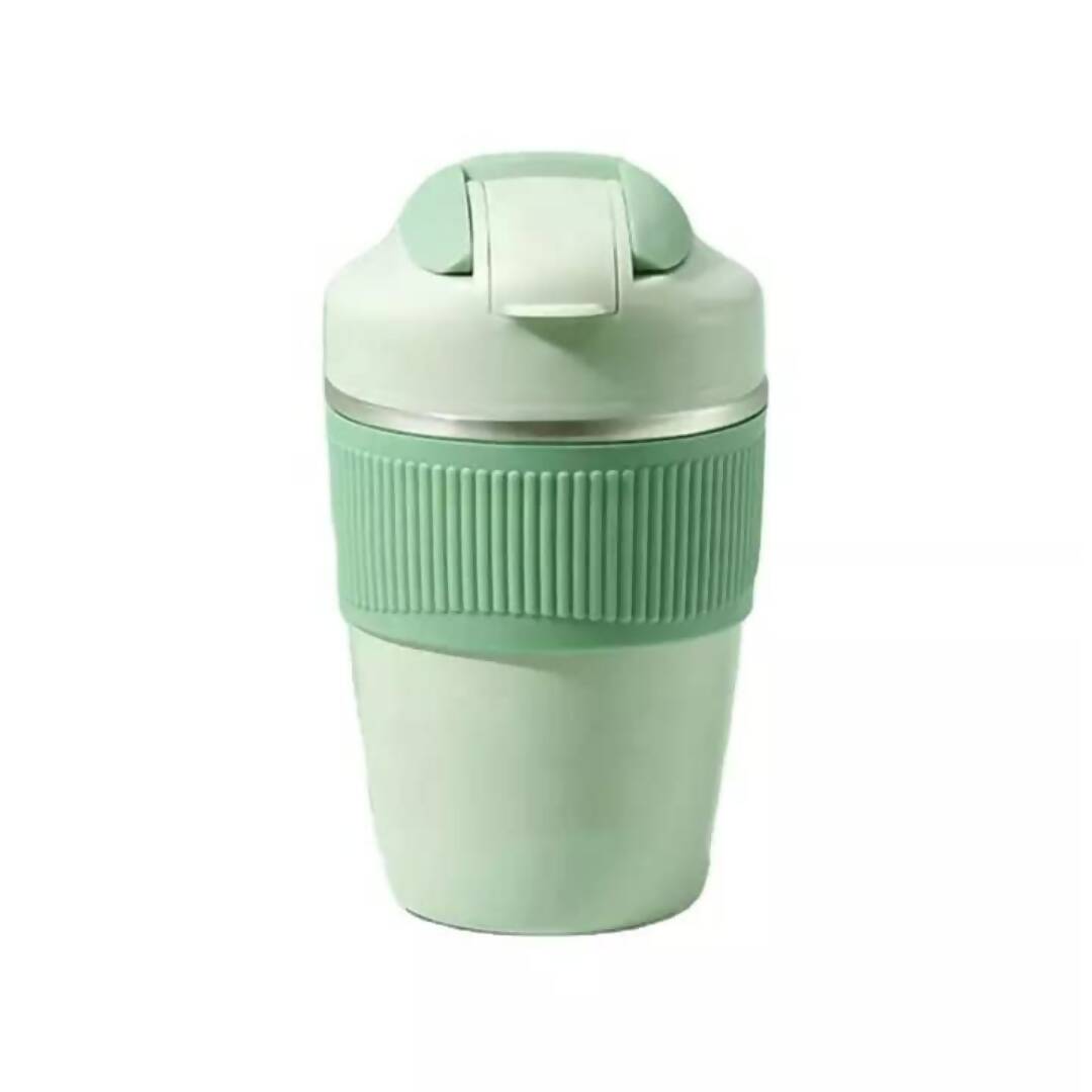 Wosta Travel Coffee Mug with Lid and Straw Tumbler - 480ml (Green)