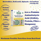 TummyFriendly Foods Certified Organic Sprouted Brown Rice, Red Lentil, Spinach, Green Peas Porridge Mix