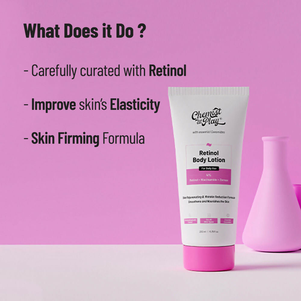 Chemist At Play Retinol Anti-Aging Body Lotion + Brightening Boost Face Wash Combo