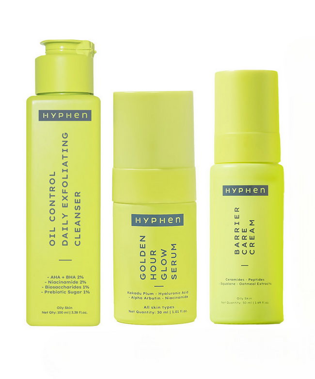 Hyphen By Kriti Sanon CSM (Cleanser, Serum, Moisturizer) Combo Oil to Dry Skin Hover Image