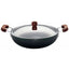 Hawkins Futura Hard Anodised Flat Bottom Deep-Fry Pan with Steel Lid, 7.5 L/36cm