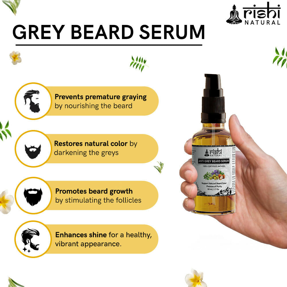 Rishi Natural Anti-Grey Beard Serum Oil