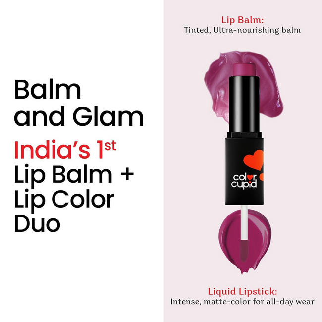 Color Cupid 2 in 1 Tinted Lip Balm + Liquid Lipstick - Wine & Dine Main Image