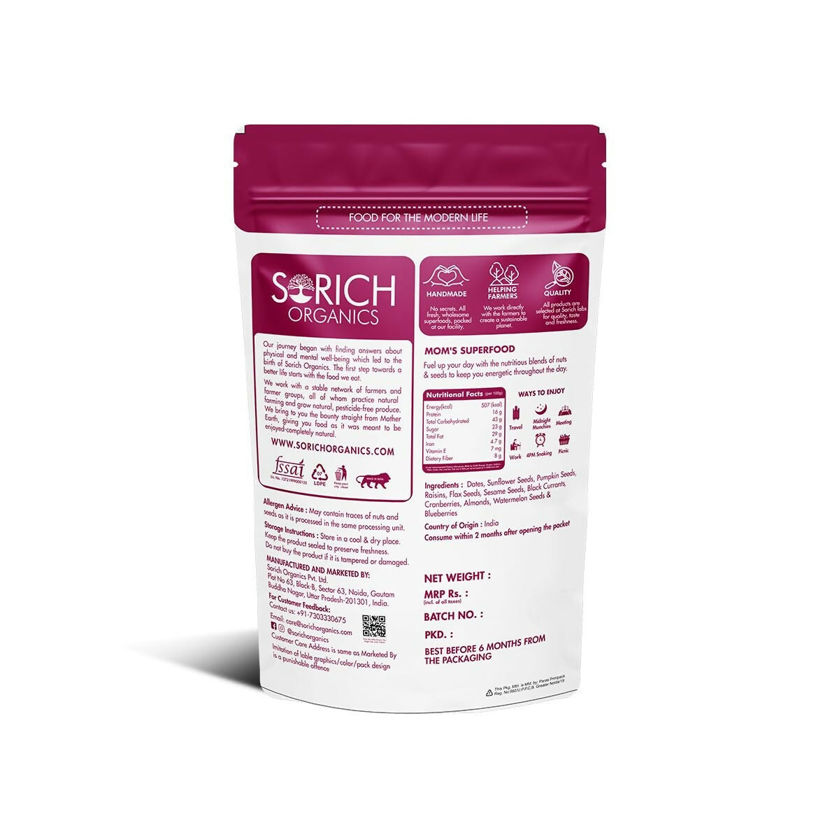 Sorich Organics Mother's Superfood Mix Nuts & Seeds
