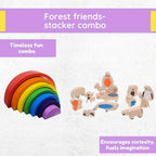 Matoyi Balancing Animals & Rainbow Stacker Combo