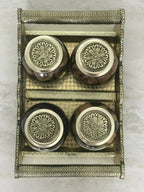 SK Mithaii | Assorted 4 Designed Jar Dry Fruit Tray | Almonds | Apricots | Figs | Black Resins