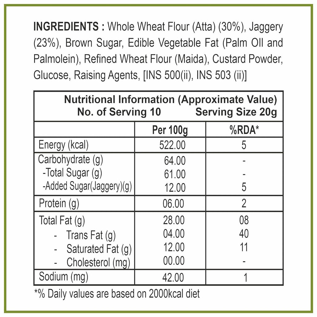 Dhampur Green Gur Atta Biscuit