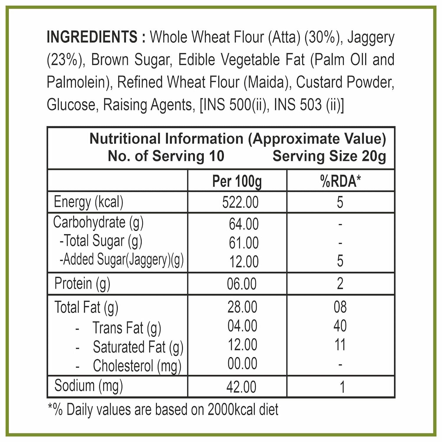 Dhampur Green Gur Atta Biscuit