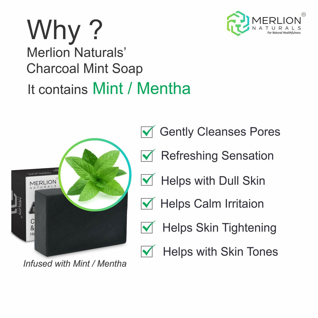 Merlion Naturals Charcoal & Mint Glycerine Soap