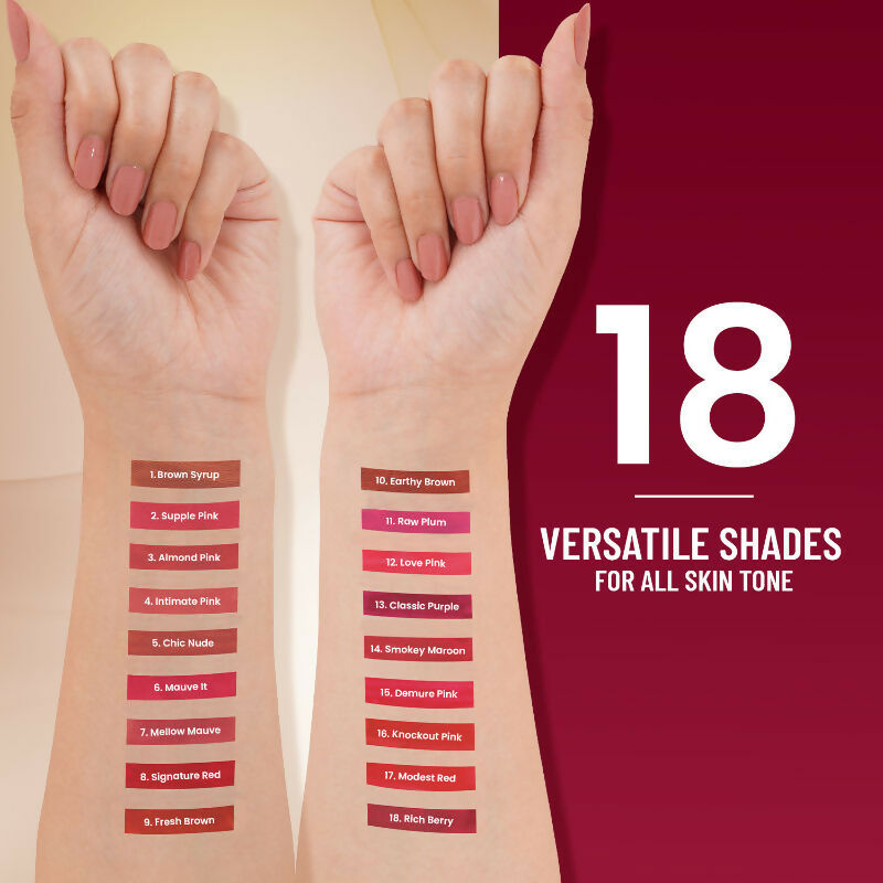 Swiss Beauty Stay On Matte Liquid Lipstick - 2 Supple Pink