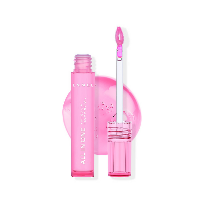 Lamel All In One Lip Tinted Plumping Oil - 402 Pink Sparkle Hover Image