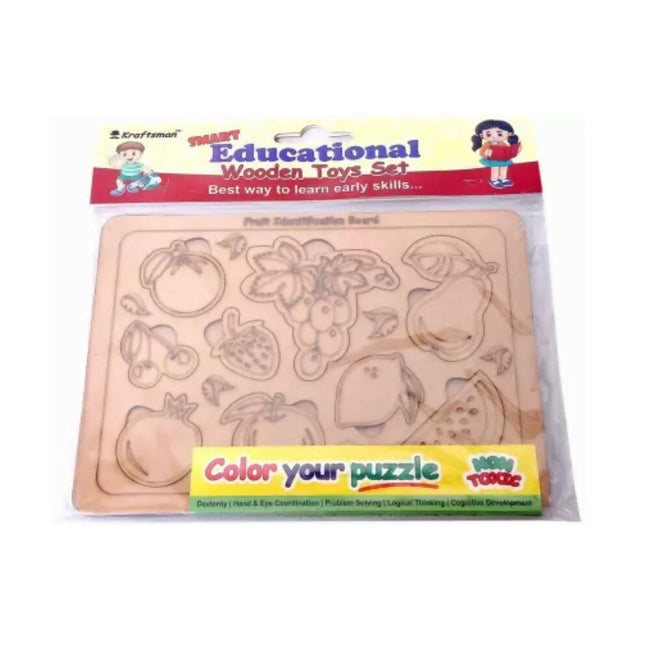 Kraftsman Fruits Board Identification Puzzle Board | Color Kit Included Main Image