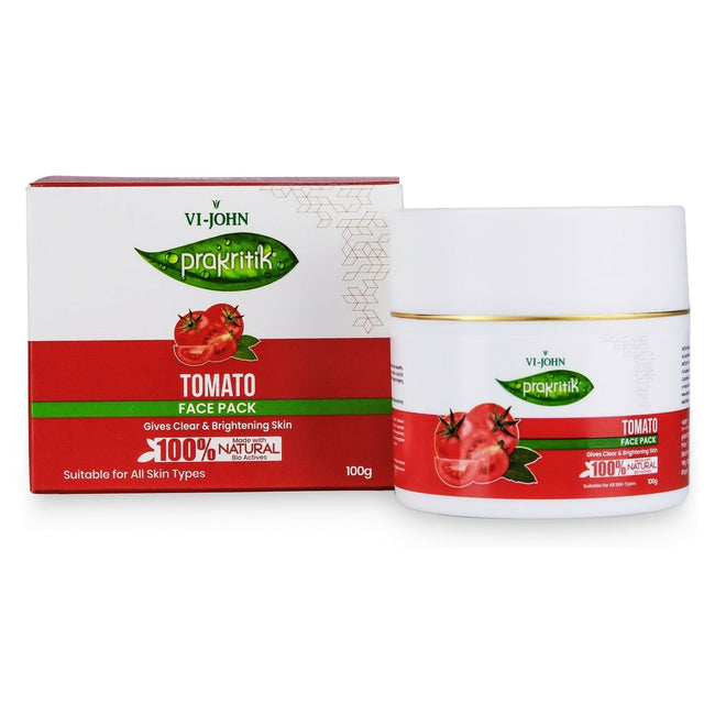 VI-JOHN Prakritik Tomato Face Pack Removes Tanning & Dead Cells Made With 100% Natural Bio Actives Hover Image