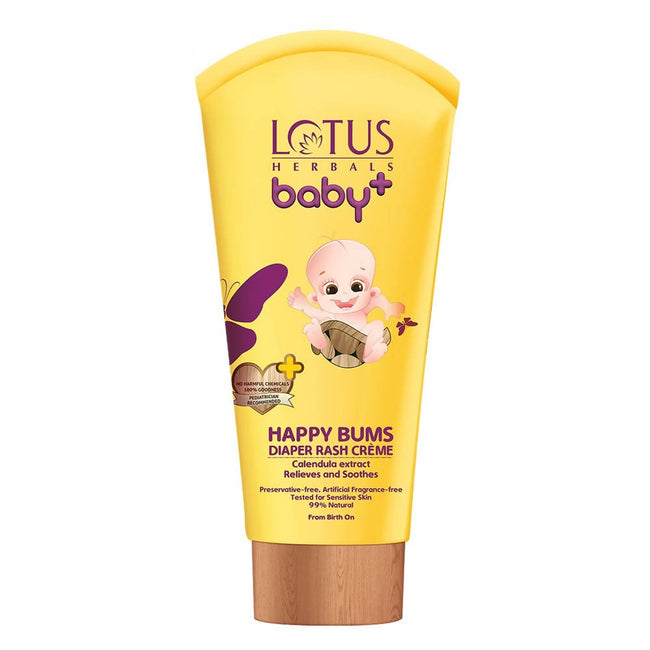 Lotus Herbals Baby+ Happy Bums Diaper Rash Creme (100 Gm) Hover Image