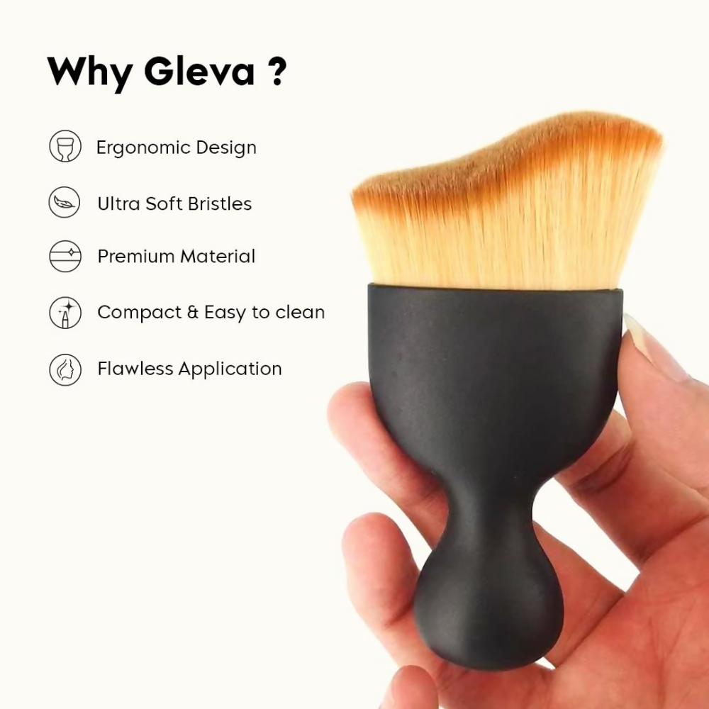 Gleva Foundation Makeup Brush, Flat Kabuki Travel Foundation Brush
