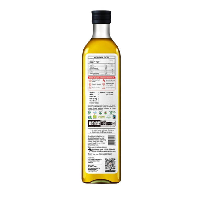 Mangal Organics Cold Pressed Sunflower Oil Main Image