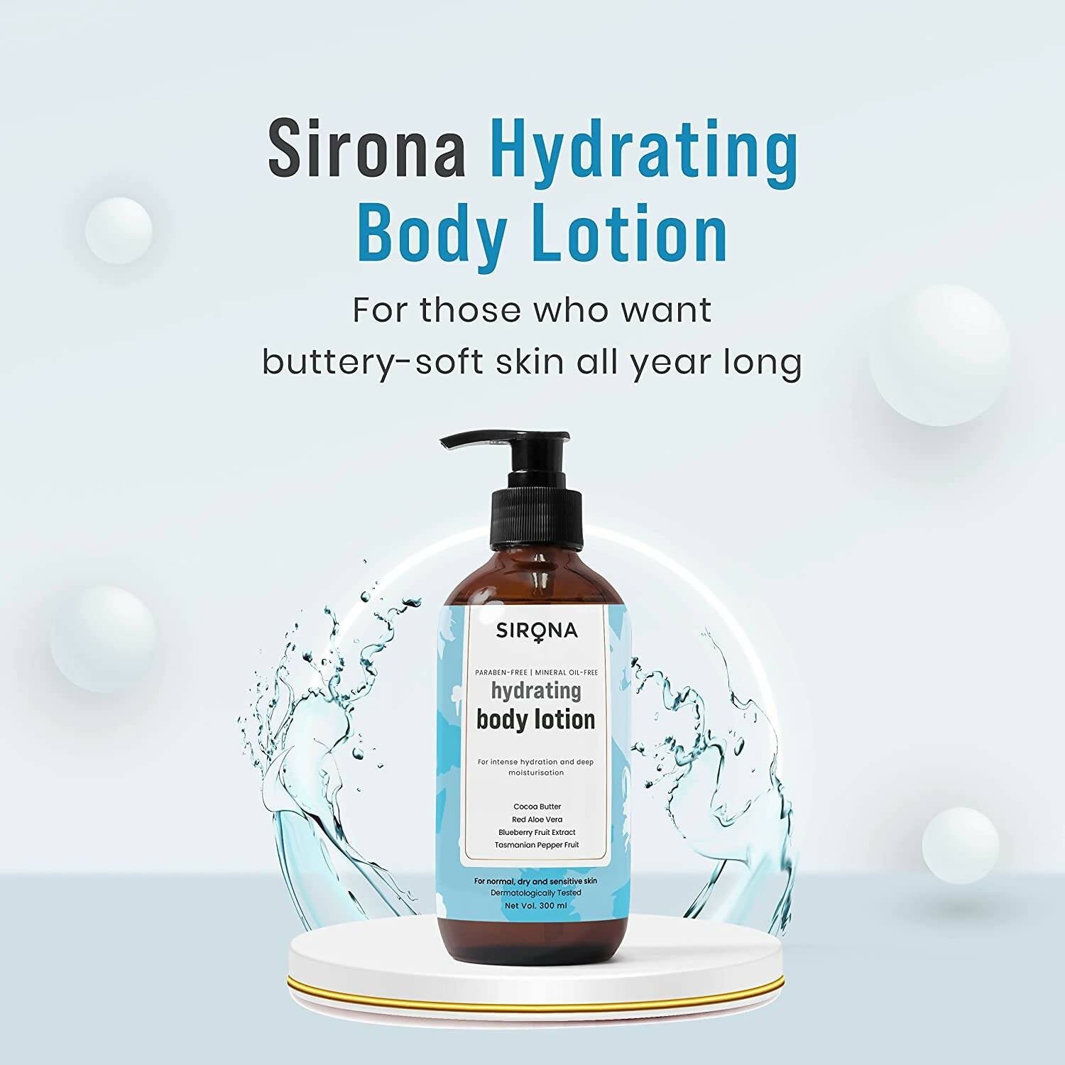 Sirona Blueberry Body Lotion for Intense Hydration