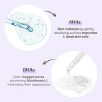 Wild Oak 7% AHA BHA Exfoliating Face Serum Pore Cleansing & Anti-Aging, Anti Acne Serum