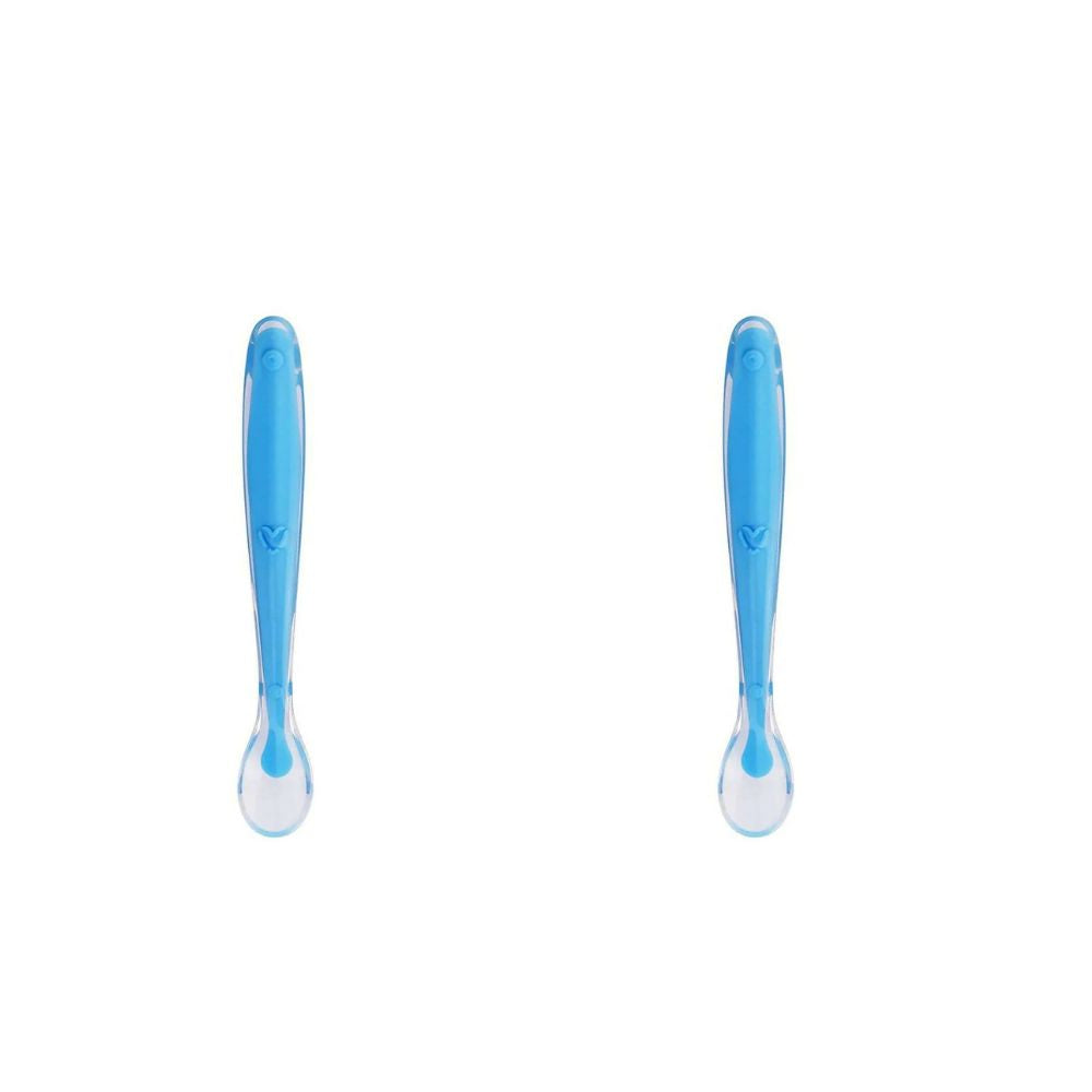 Safe-O-Kid Soft Tip Silicone Spoon, Blue For Kids Protection