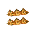 Sri Rudra Fiber Gold Kumkum Haldi Chandan Tray (SR 01962)