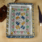 Sri Rudra Square Meenakari Tray (SR 03477)