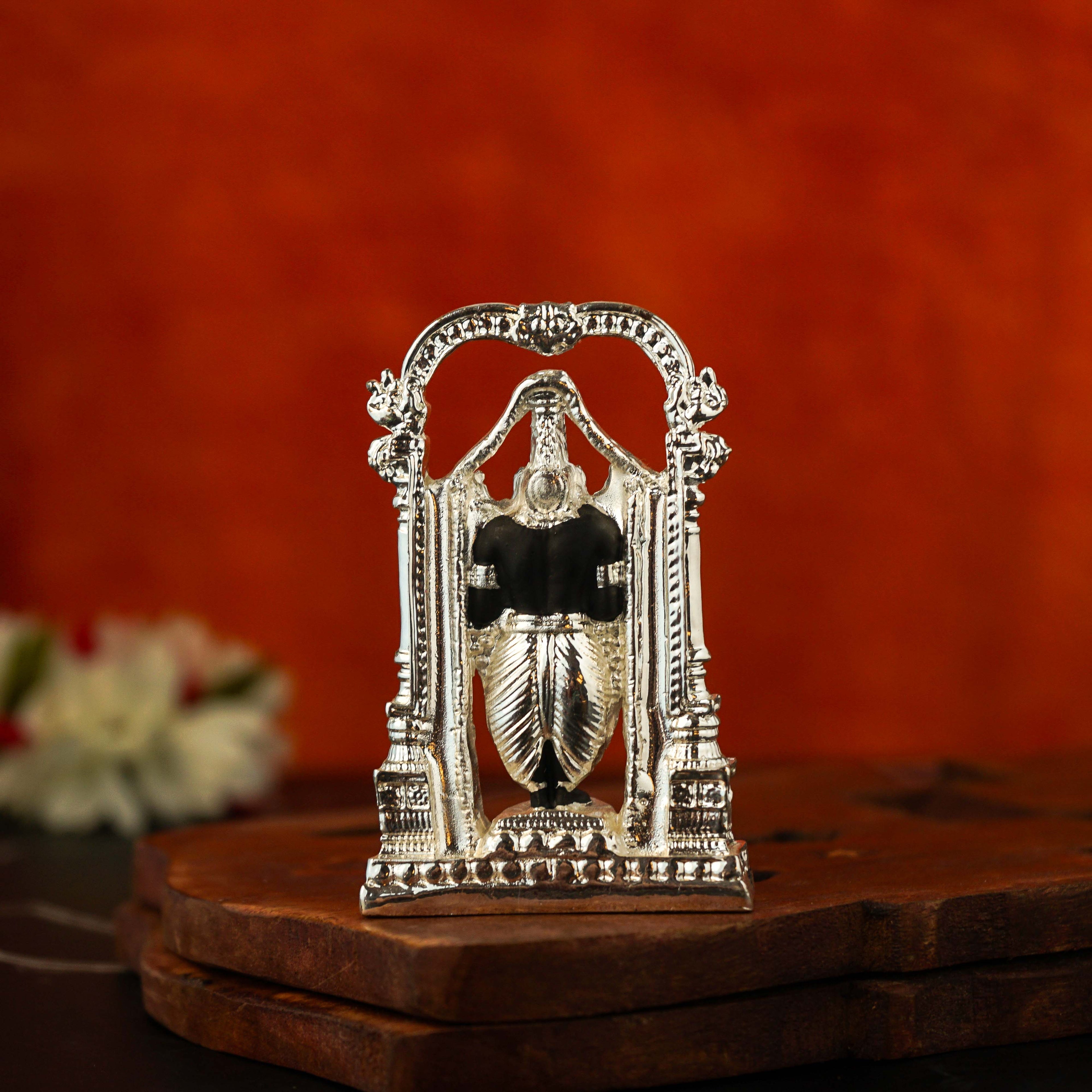 Sri Rudra Arch Balaji Small 3 Inch Silver Plated SR03175