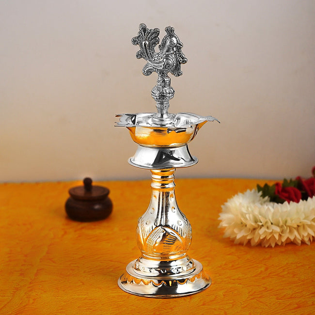 Sri Rudra German Silver Naxi Deepa SR 02522 Hover Image