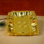 Sri Rudra Gold Tray 12X10 (SR 01956)