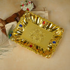 Sri Rudra Gold Tray 12X10 (SR 01956)